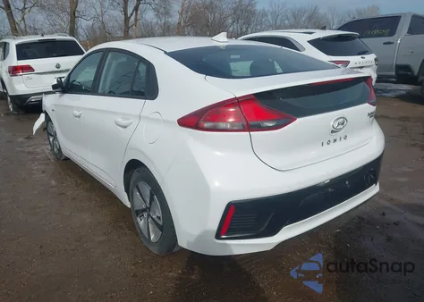 2018 Hyundai Ioniq Hybrid Blue z USA, uszkodzony, nr VIN KMHC65LC8JU076229